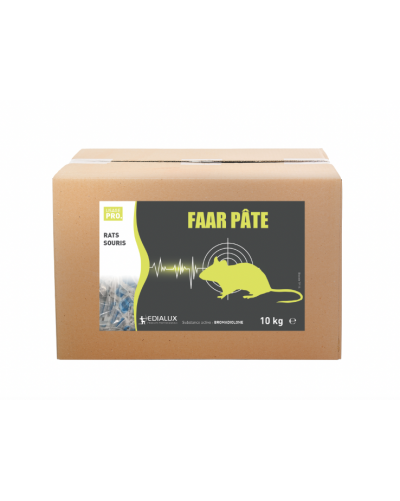 FAAR PATE RODENTICIDE A LA BROMADIOLONE 50 pmm  CARTON 10kg